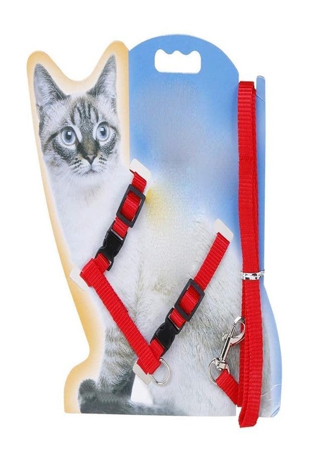 KittuPet Kitten Cat Harness and Leash for Walking Escape Proof Adjustable Vest (Pack of 2,Red) - Image 2
